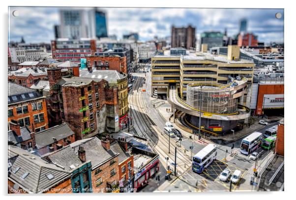 Miniature Manchester Acrylic by Kevin Clayton