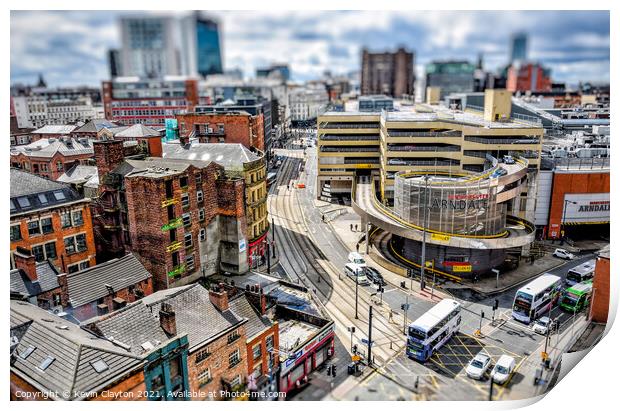 Miniature Manchester Print by Kevin Clayton