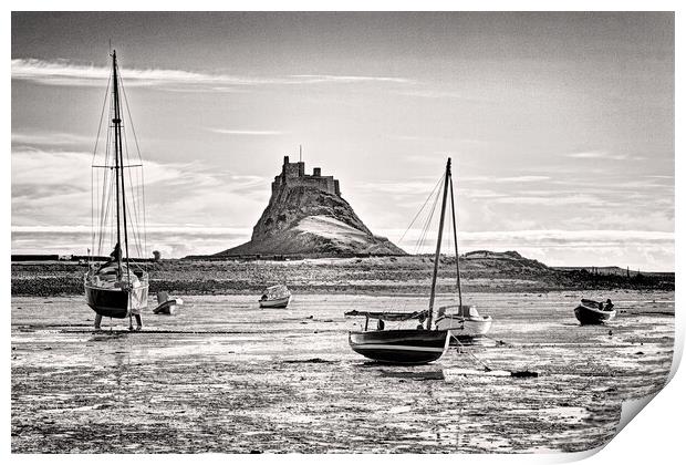 Moored by the castle Print by David McCulloch