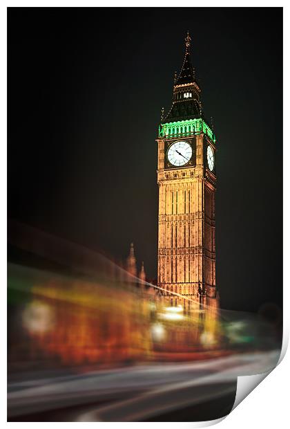Big Ben Blur Print by David Turney