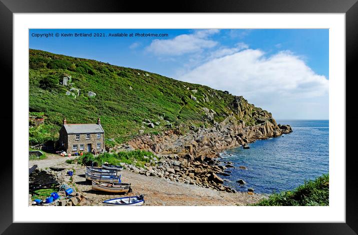 Penberth cove cornwall Framed Mounted Print by Kevin Britland