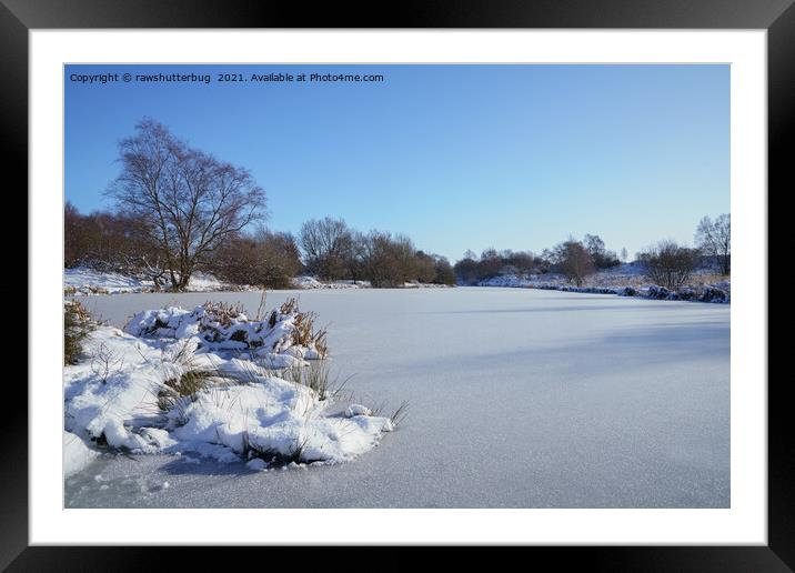 Wintry Scene At The Chasewater Country Park Framed Mounted Print by rawshutterbug 