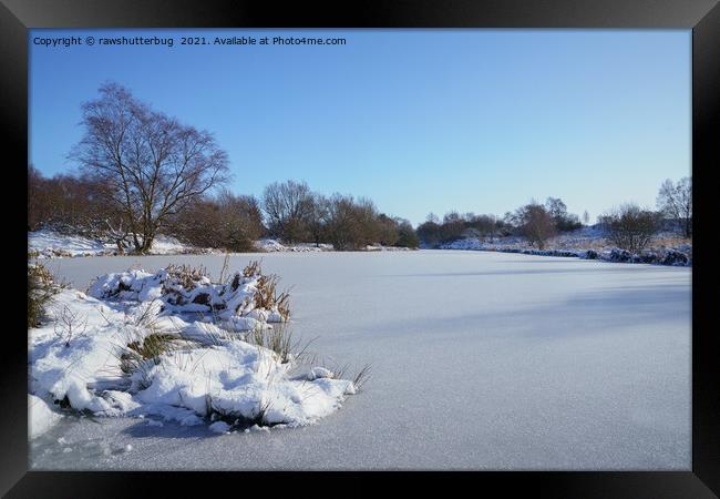 Wintry Scene At The Chasewater Country Park Framed Print by rawshutterbug 