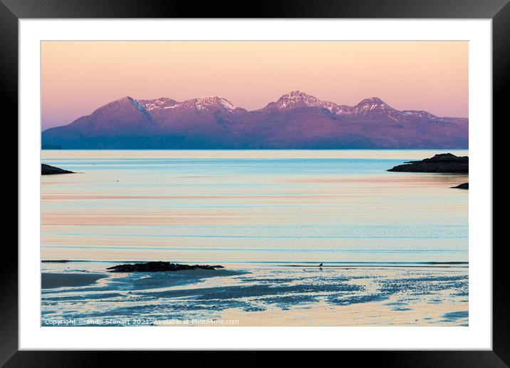 Isle of Rum from Arisaig, Scotland Framed Mounted Print by Philip Stewart
