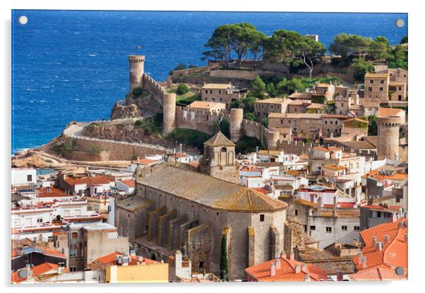 Coastal Town of Tossa de Mar in Spain Acrylic by Artur Bogacki