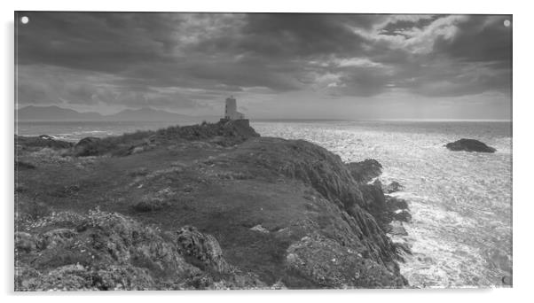 Llanddwyn Island lighthouse Anglesey Acrylic by Jonathon barnett