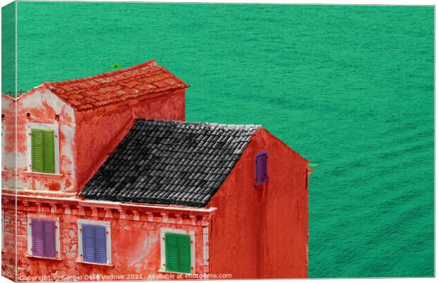 the house on the sea Canvas Print by Sergio Delle Vedove