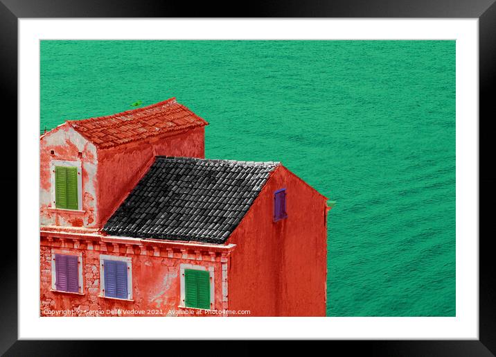 the house on the sea Framed Mounted Print by Sergio Delle Vedove