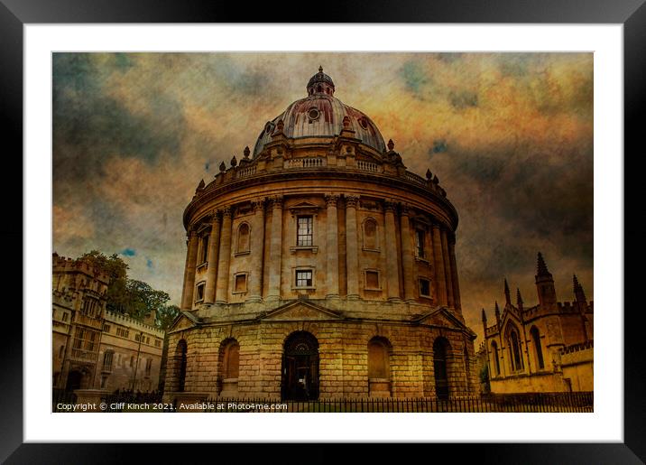 Radcliffe Camera Oxford Fine Art Framed Mounted Print by Cliff Kinch