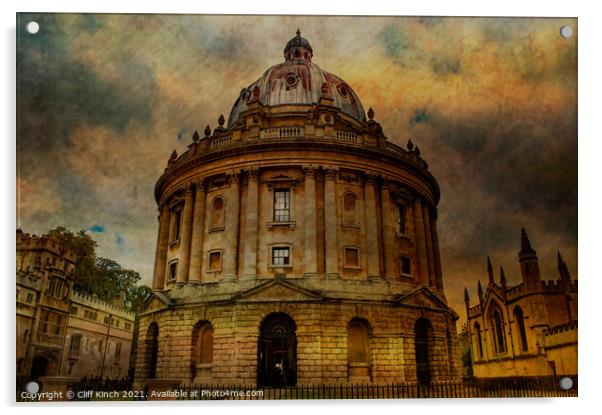 Radcliffe Camera Oxford Fine Art Acrylic by Cliff Kinch
