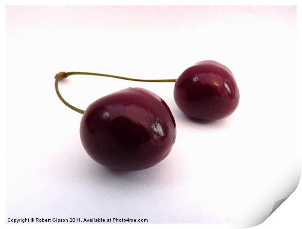 Cherries a pair Print by Robert Gipson