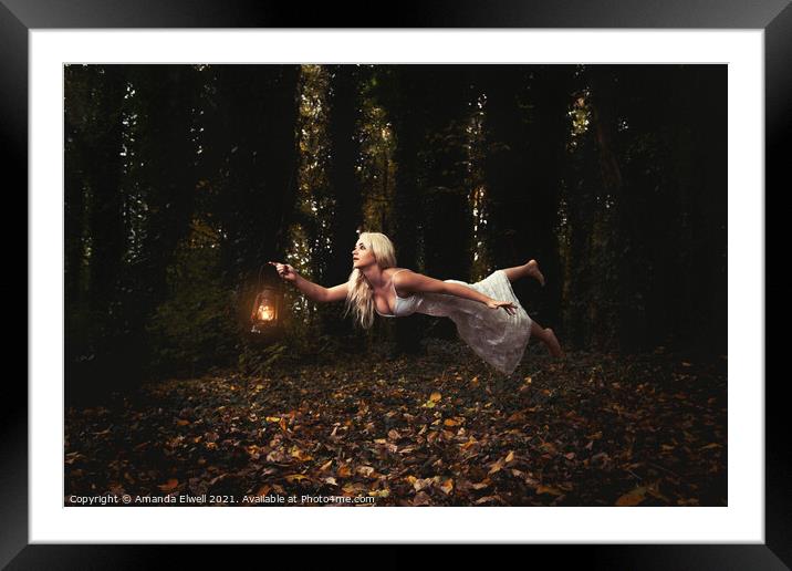 Levitation With Lamp Framed Mounted Print by Amanda Elwell
