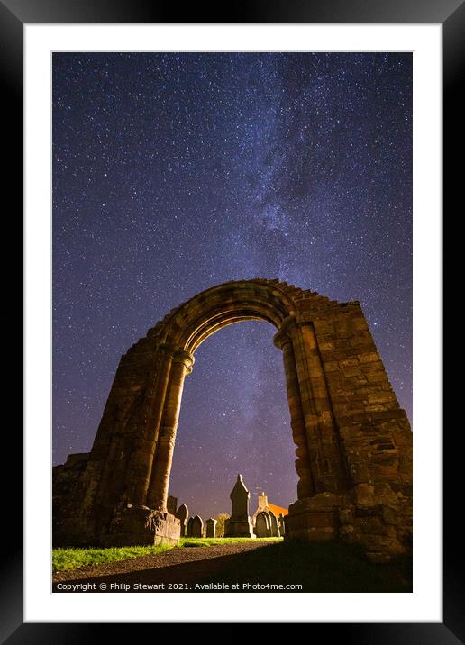 Night Sky at Coldingham Priory Framed Mounted Print by Philip Stewart