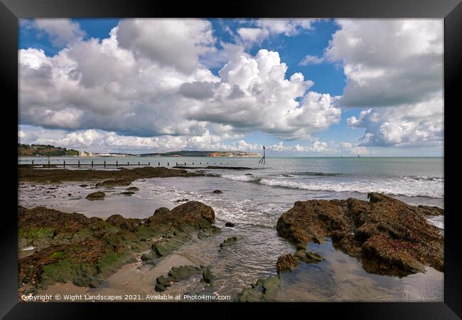 Little Stairs Point Sandown Isle Of Wight Framed Print by Wight Landscapes