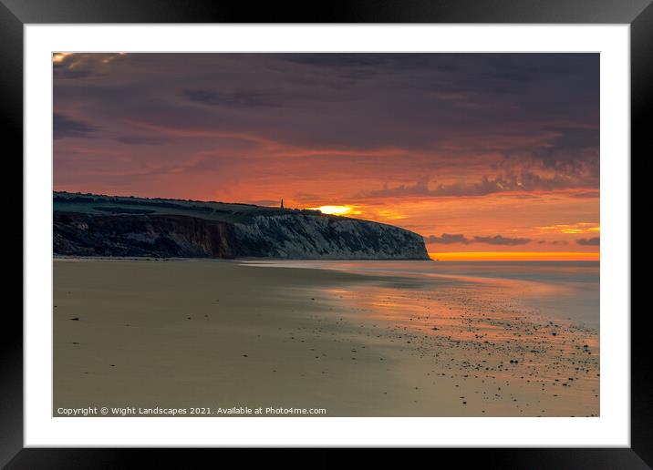 Dawn At Sandown Isle Of Wight Framed Mounted Print by Wight Landscapes