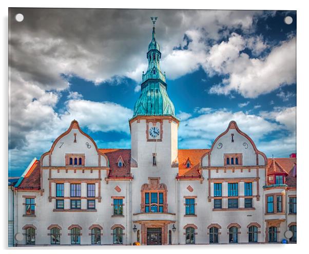 Karlshamn Town Hall Facade Acrylic by Antony McAulay