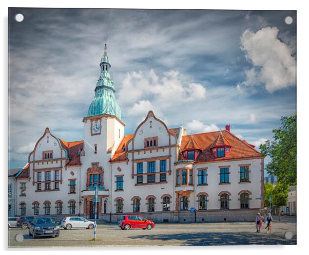 Karlshamn Town Hall View Acrylic by Antony McAulay