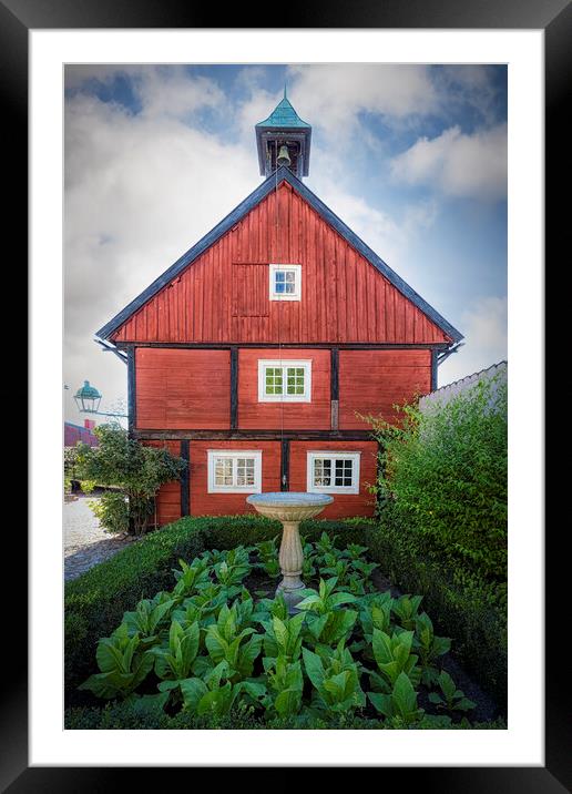 Karlshamn Wooden Museum Tobacco Garden Framed Mounted Print by Antony McAulay