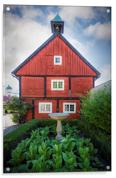 Karlshamn Wooden Museum Tobacco Garden Acrylic by Antony McAulay