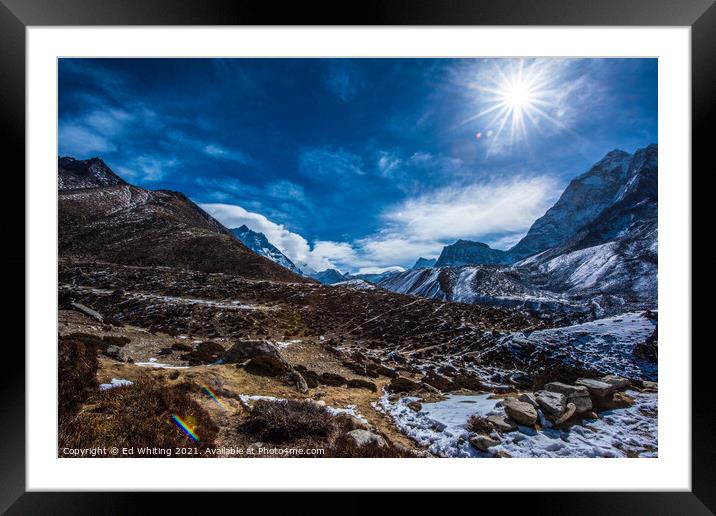 Himalayas  Framed Mounted Print by Ed Whiting