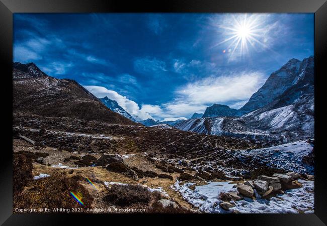 Himalayas  Framed Print by Ed Whiting