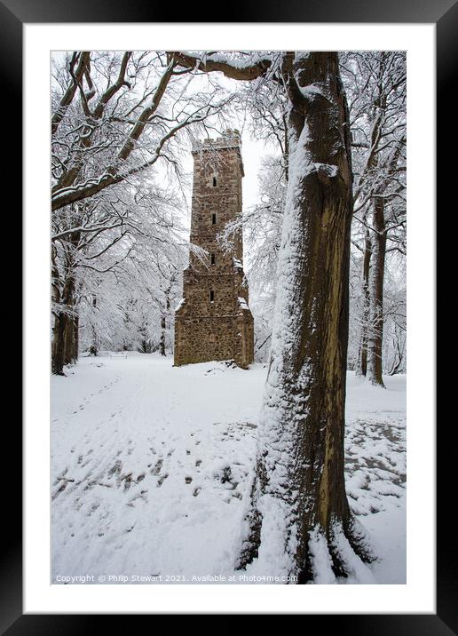 Snowy Corstorphine Hill Framed Mounted Print by Philip Stewart