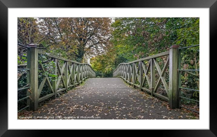 Natures bridge Birkenhead Park  Framed Mounted Print by Phil Longfoot