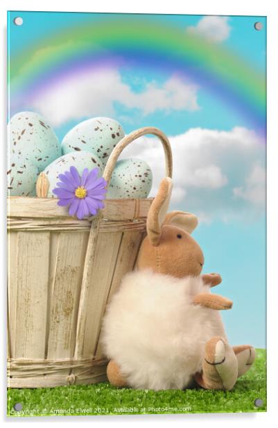 Easter Basket Acrylic by Amanda Elwell