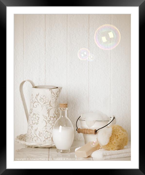 Soap Suds & Bubbles Framed Mounted Print by Amanda Elwell