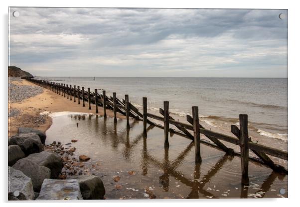 Mesmerizing Reflections of West Runton Acrylic by Wendy Williams CPAGB