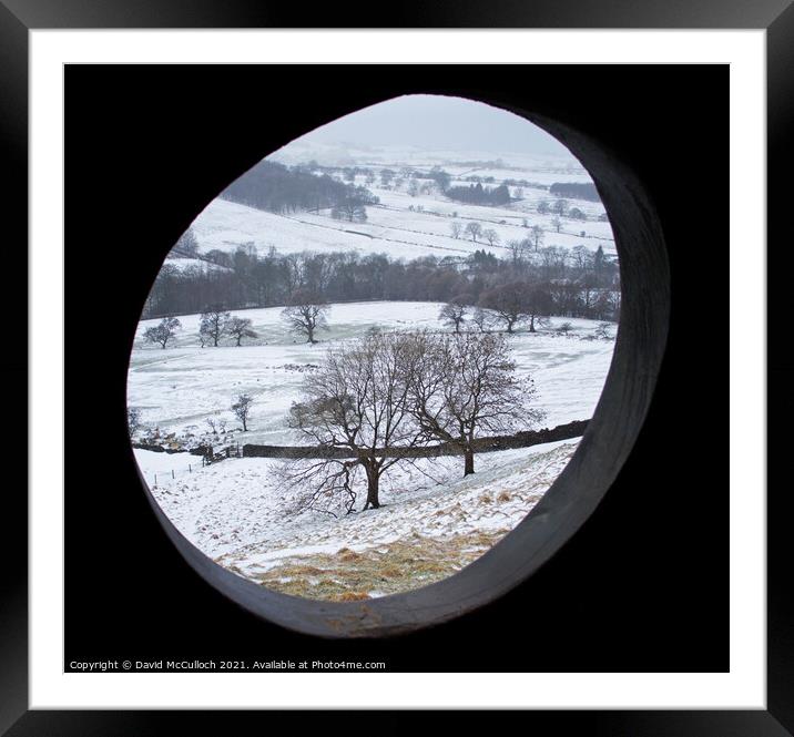 Winter view from the atom  Framed Mounted Print by David McCulloch