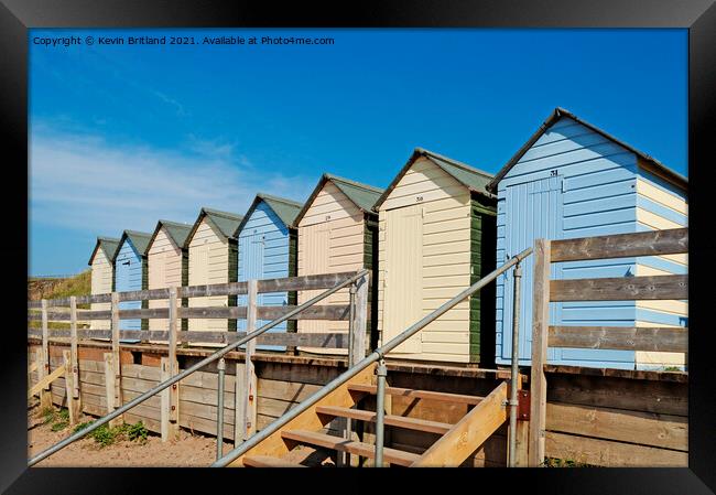 beach huts bude Framed Print by Kevin Britland