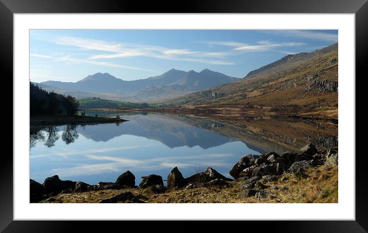 Majestic Snowdon Horseshoe Panorama Framed Mounted Print by Wendy Williams CPAGB