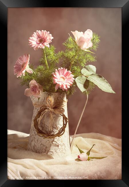Spring Flower Arrangement  Framed Print by Amanda Elwell