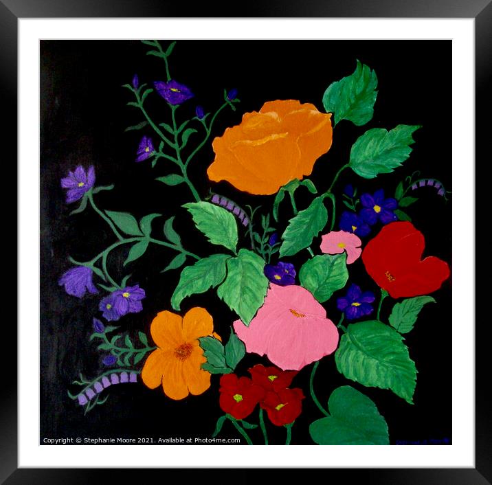 Wild Flowers Framed Mounted Print by Stephanie Moore