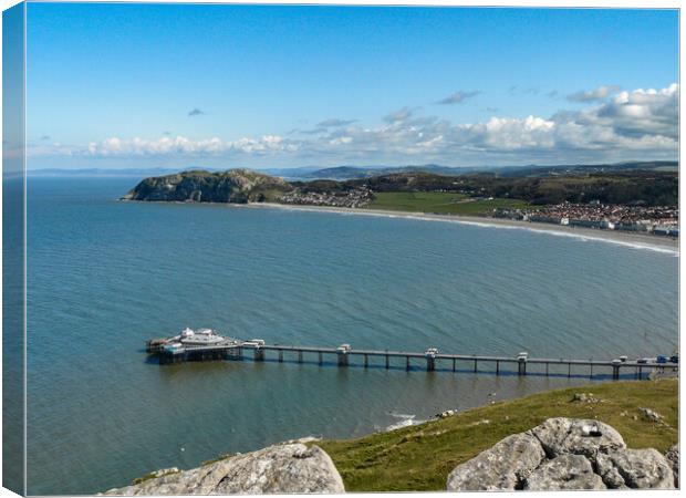 Llandudno from the Great Orme Canvas Print by Wendy Williams CPAGB
