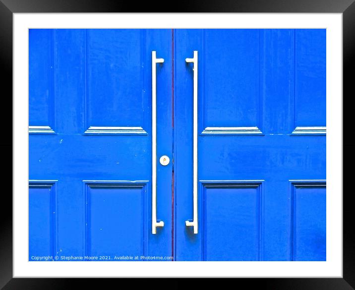Blue doors Framed Mounted Print by Stephanie Moore