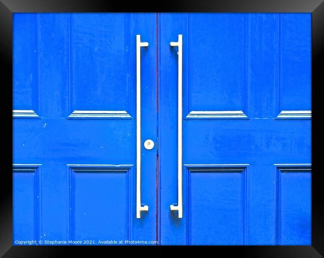 Blue doors Framed Print by Stephanie Moore
