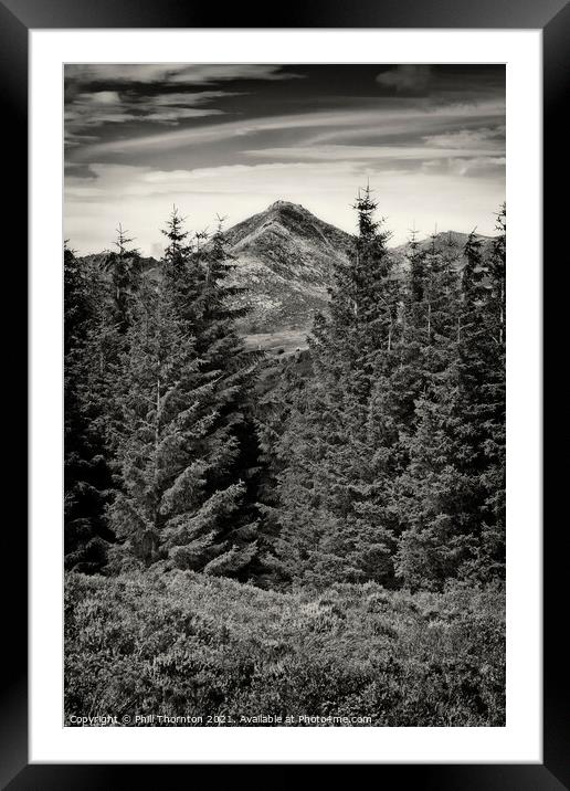 Glenshant Hill and Goatfell, Isle of Arran B&W Framed Mounted Print by Phill Thornton