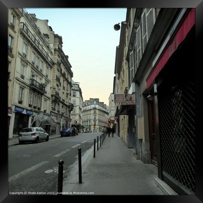 Street in Paris, France Framed Print by Sheila Eames