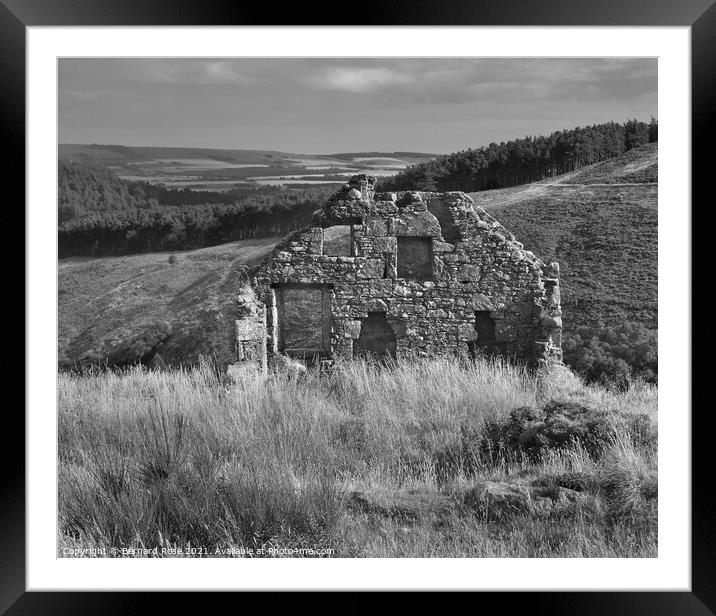 Stone Cottage Ruin on Cairn O'Mount Road  Framed Mounted Print by Bernard Rose Photography