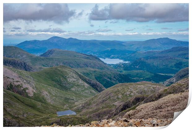 View from Scafell Pike Print by Wendy Williams CPAGB