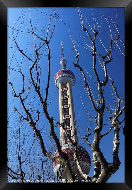 Oriental Pearl TV Tower, Shanghai, China Framed Print by Geraint Tellem ARPS