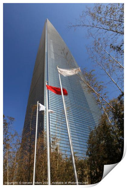 Shanghai World Financial Centre, China Print by Geraint Tellem ARPS