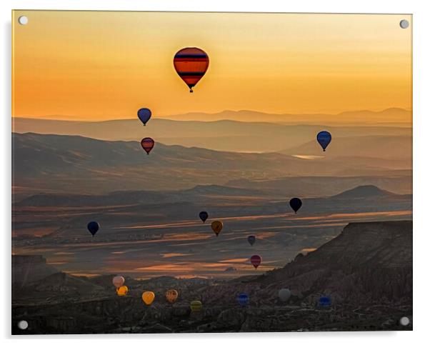 Hot Air Balloons at Sunrise, Cappadocia Acrylic by Arterra 