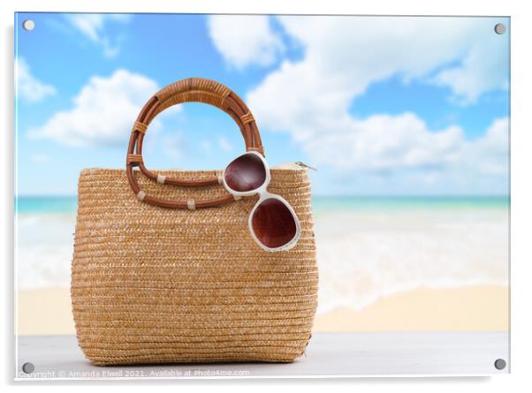 Beach Bag Acrylic by Amanda Elwell