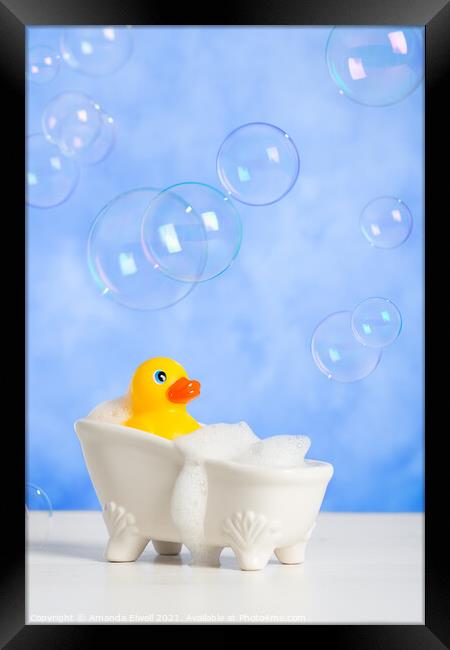 Bathtime Fun Framed Print by Amanda Elwell