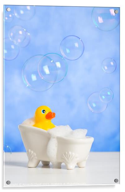 Bathtime Fun Acrylic by Amanda Elwell