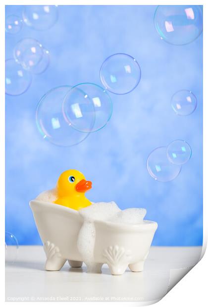 Bathtime Fun Print by Amanda Elwell
