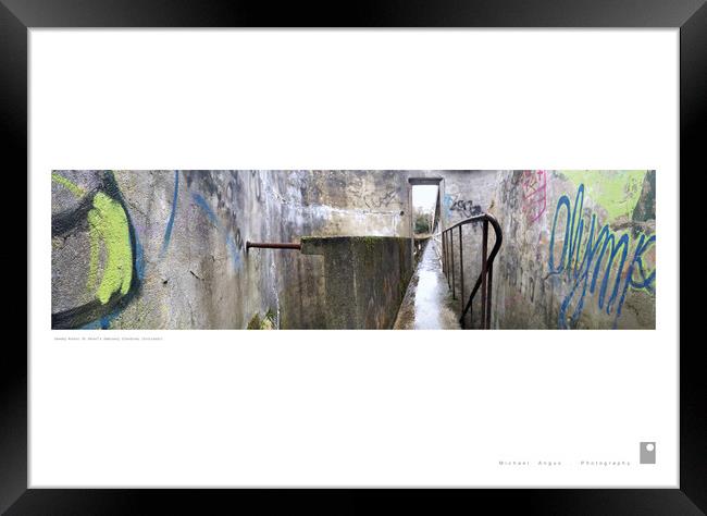 Sneaky Route: St Peter’s Seminary  Framed Print by Michael Angus